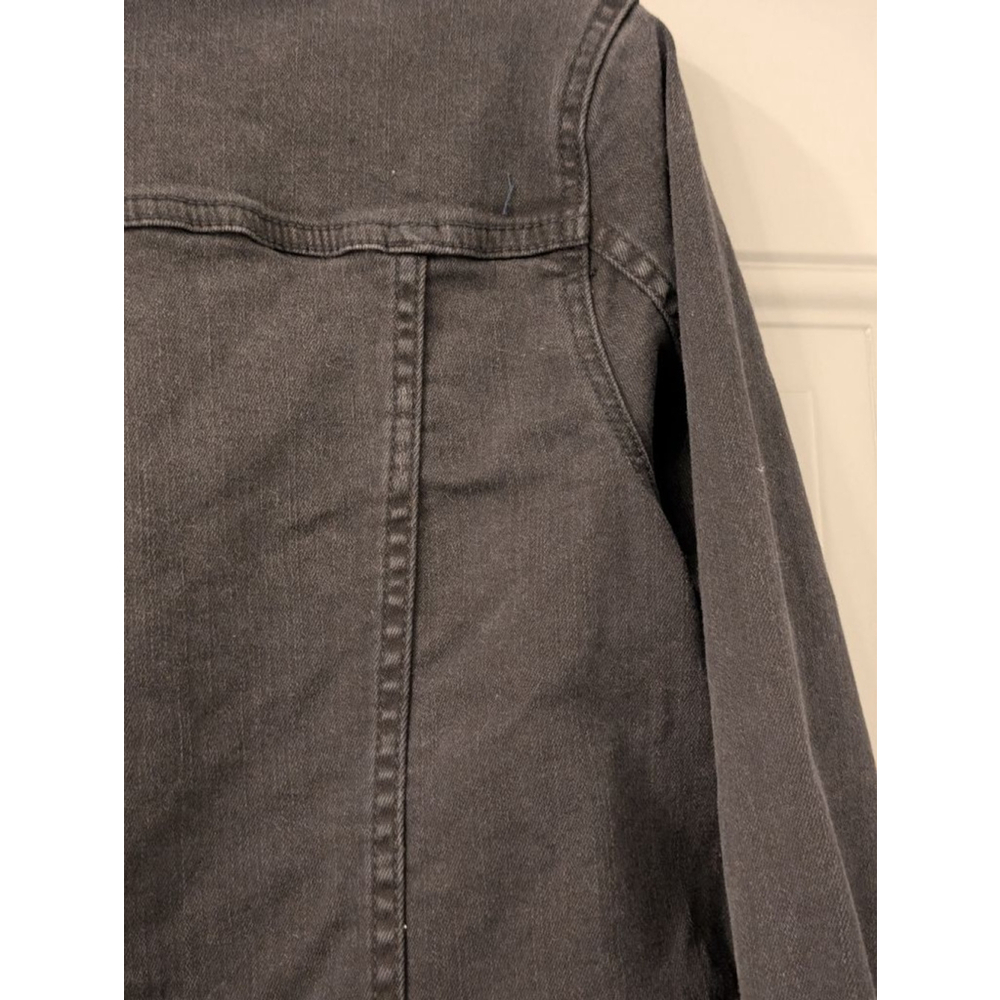 Women's Joe's Jeans Black Distressed Denim Lightweight Jacket M - Picture 7 of 11